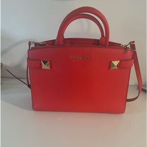 Large red Michael Kors purse